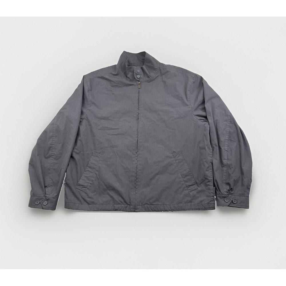 London Fog Lined Jacket Lightweight Men's XL Grey Full Zip Front Zipper Pockets